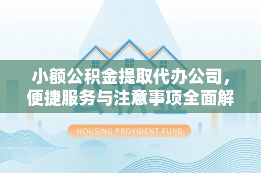 定海小额公积金提取代办公司，便捷服务与注意事项全面解析