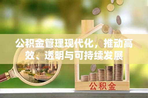 定海公积金管理现代化，推动高效、透明与可持续发展
