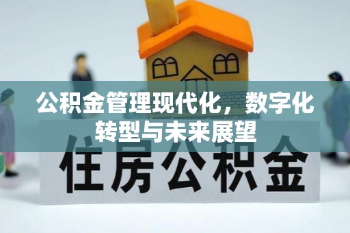 定海公积金管理现代化，数字化转型与未来展望