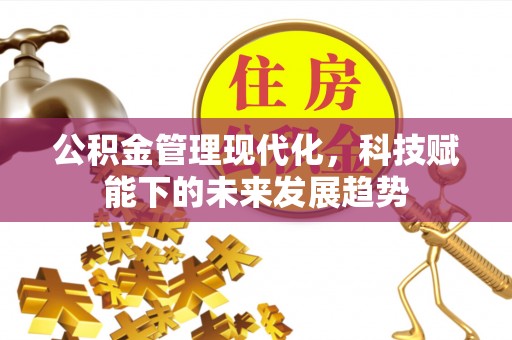 定海公积金管理现代化，科技赋能下的未来发展趋势