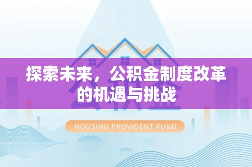 定海探索未来，公积金制度改革的机遇与挑战